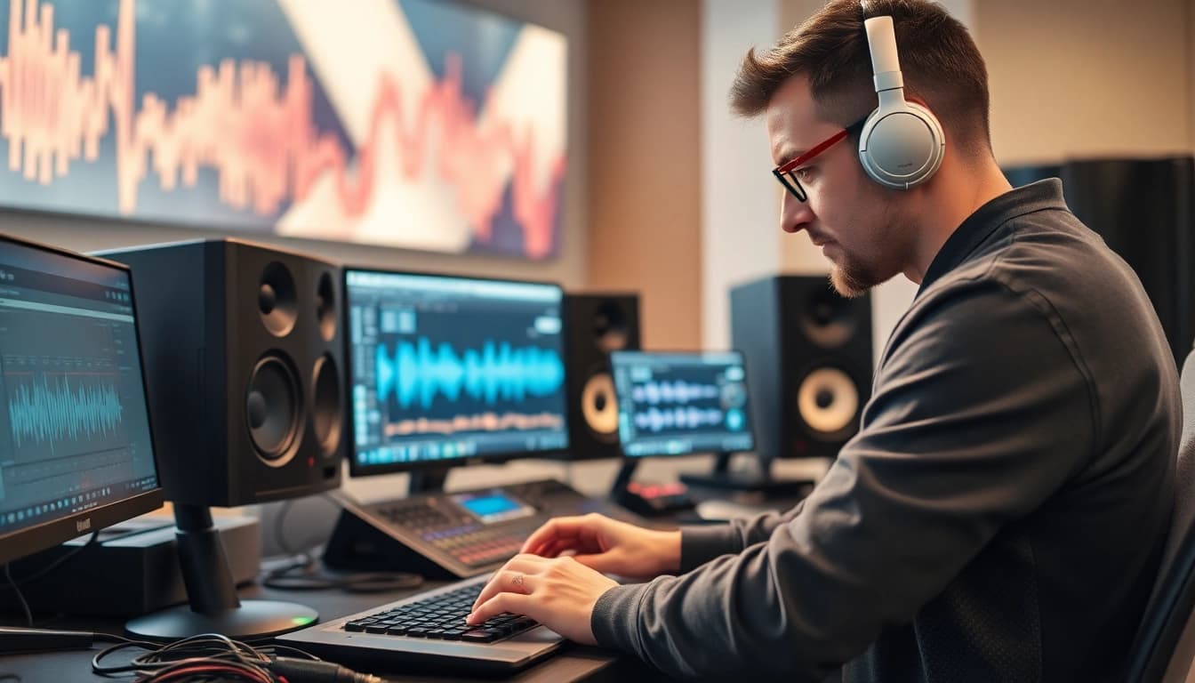 Engineer specializing in online audio mastering focused on studio equipment and soundwaves.
