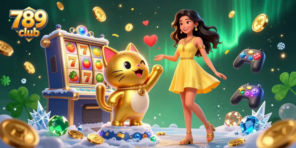 Engage with the thrill of winning at 789 club featuring cheerful characters and sparkling casino elements.