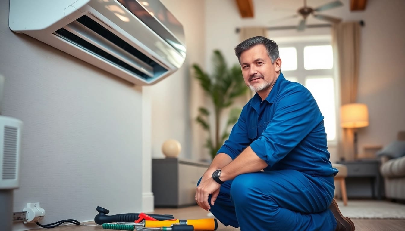 Expert AC Repair Tampa technician diagnosing a residential air conditioning unit with precision.