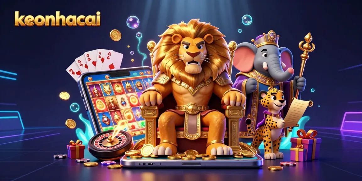 Experience the thrill of keonhacai with this vibrant casino scene featuring dynamic characters and game elements.