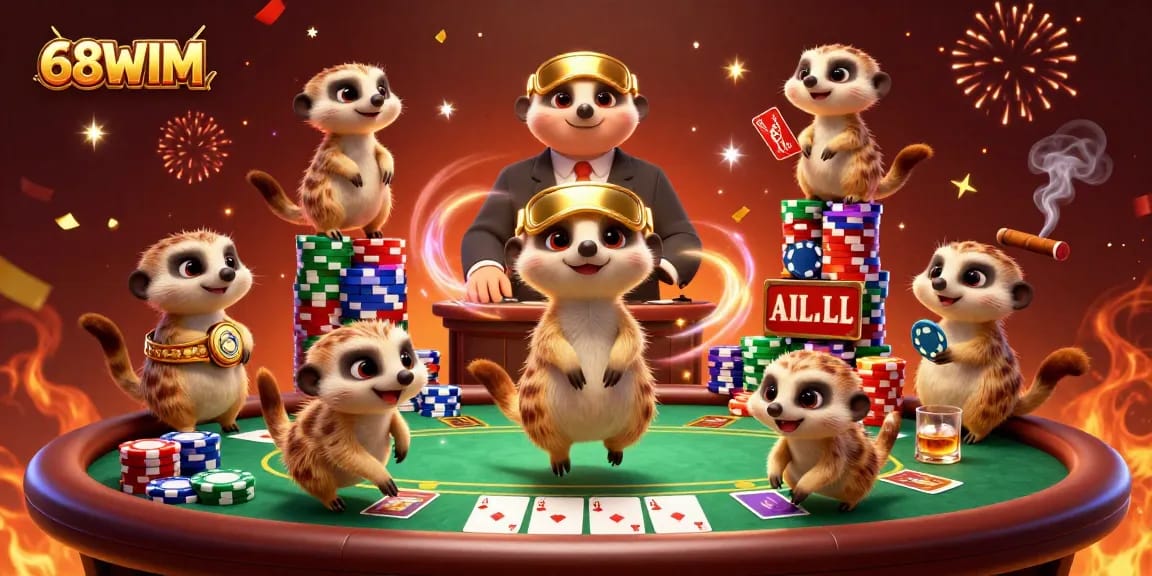 Experience thrilling games at 68WIM with colorful chips and epic casino action.