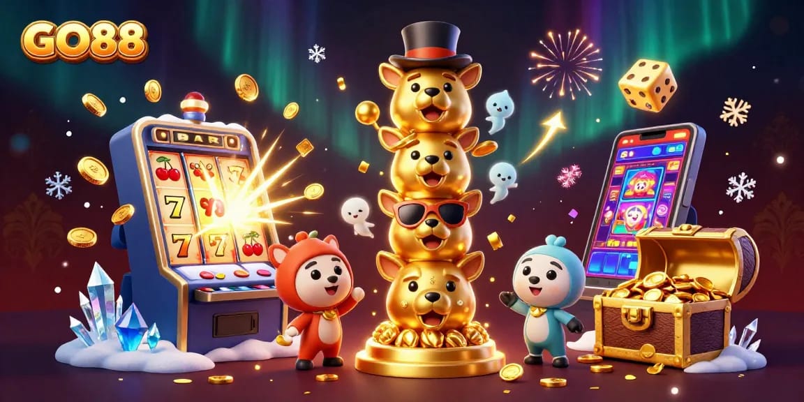 Spin the reels with GO88's vibrant games, celebrating big wins and bonuses!