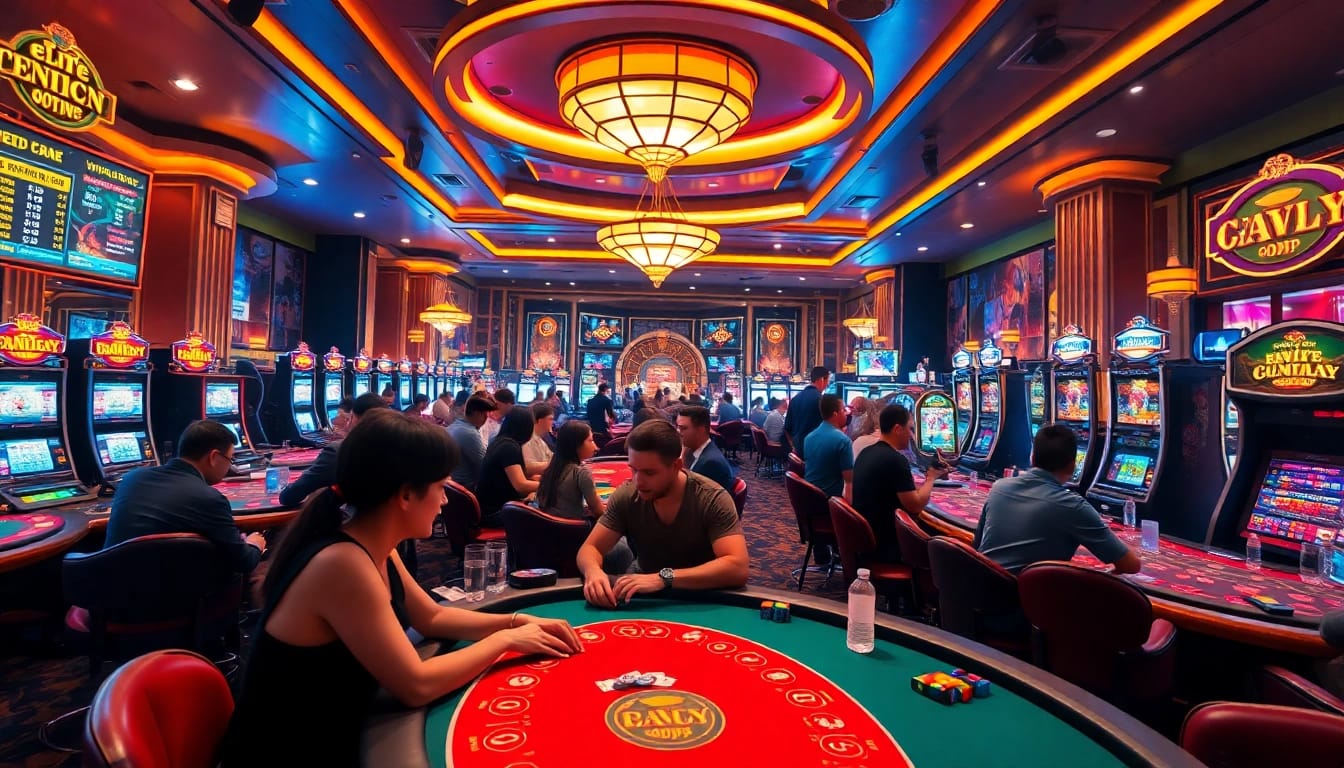 Exciting gaming atmosphere at winvn88.live with players enjoying casino games