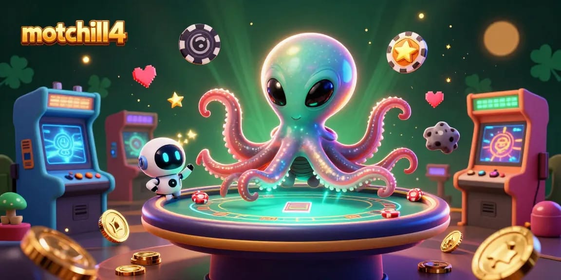 Experience the excitement of gambling with motchill4 as the alien octopus unveils dazzling poker action.