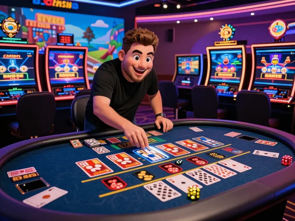 Dynamic gaming scene at https://gem88.com.mx/ showcasing vibrant online casino atmosphere with colorful graphics and engaging gameplay.