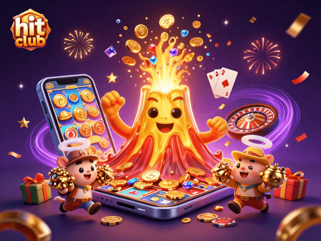 Experience the excitement at hit club with a winning eruption of coins and treasures.