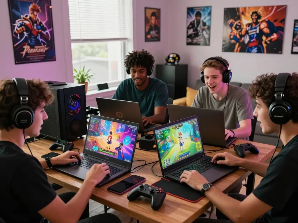 Players enjoying a thrilling interactive porn game experience with engaging visuals and lively atmosphere