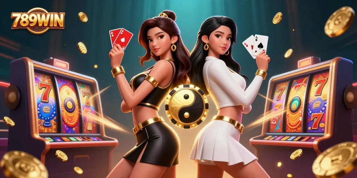 Experience thrilling casino action with 789WIN featuring stunning dual female players in an exhilarating game setup.