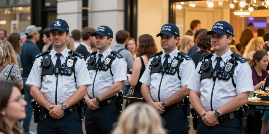 Security Solutions by trusted local professionals ensuring safety at an event.