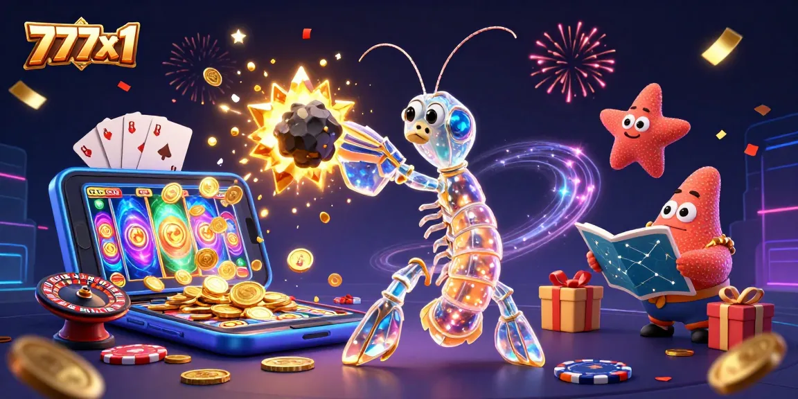 Engage with 777x1's thrilling casino experience featuring vibrant cartoon elements and dynamic games.