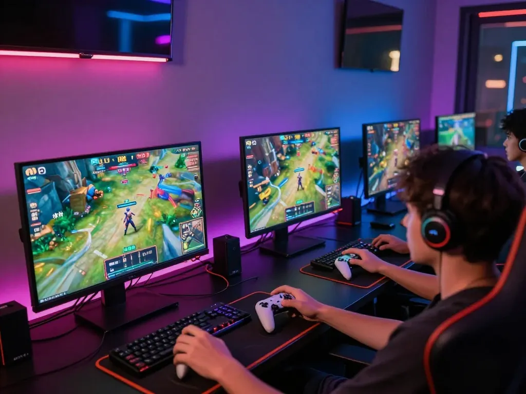 Experiencing gam no hu gameplay on multiple screens, showcasing intense online betting moments in a stylish setting