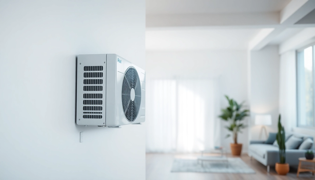 Install a mini split ac unit in a bright, airy room, exemplifying efficiency and comfort.