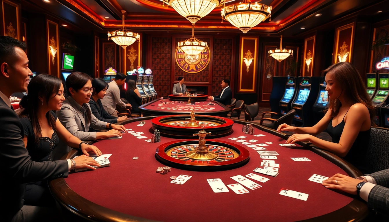 Experience the excitement of gambling with 69vn.gb.net featuring vibrant casino elements like tables and slots.