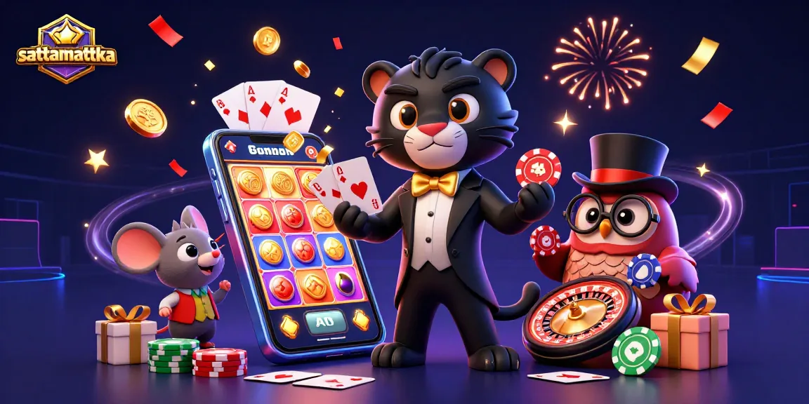 Engage in thrilling gameplay with sattamattka, featuring the stylish panther dealer, wise owl, and lucky mouse.