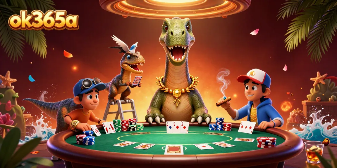 Engage with ok365a and enjoy a vibrant casino atmosphere featuring lively characters and high-stakes poker.